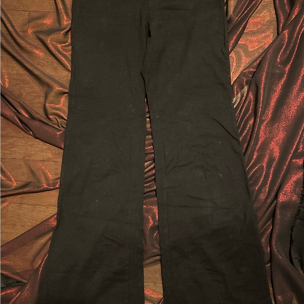 Black flare leggings